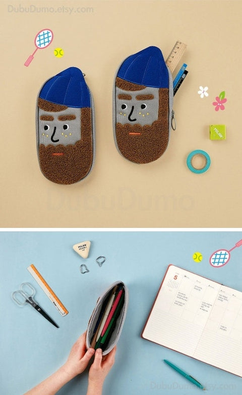 Beard Man Pencil Case [2types] | Pen Pouch