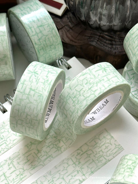 Yellow Green Glitter Masking Tape