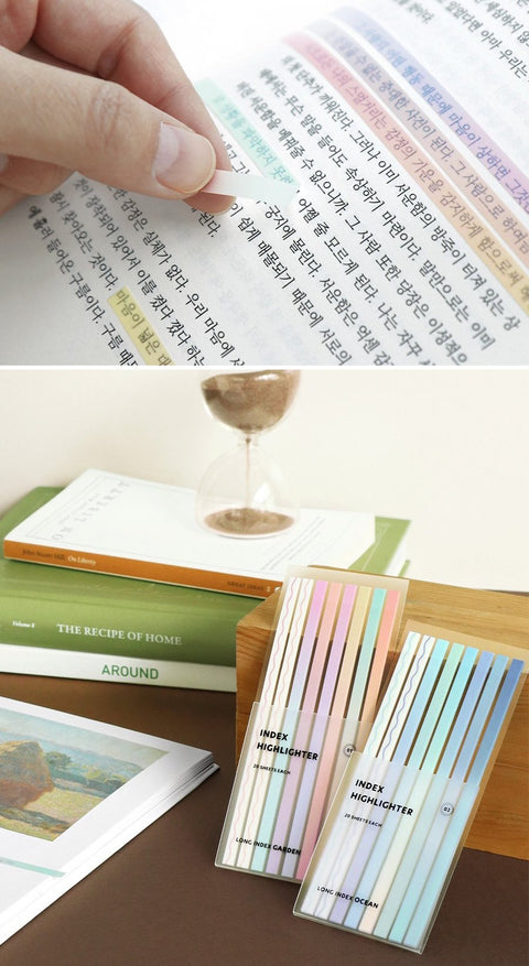 Index Long Highlighter Sticky Notes [2types]