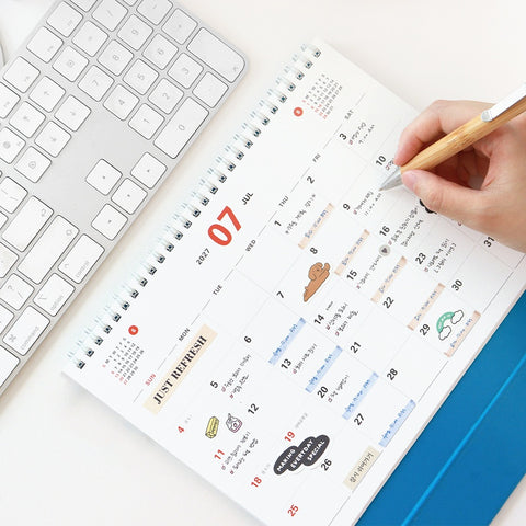 2027 PRISM Desk Calendar (OCT.2026-DEC.2027) | Dated + Undated Planner