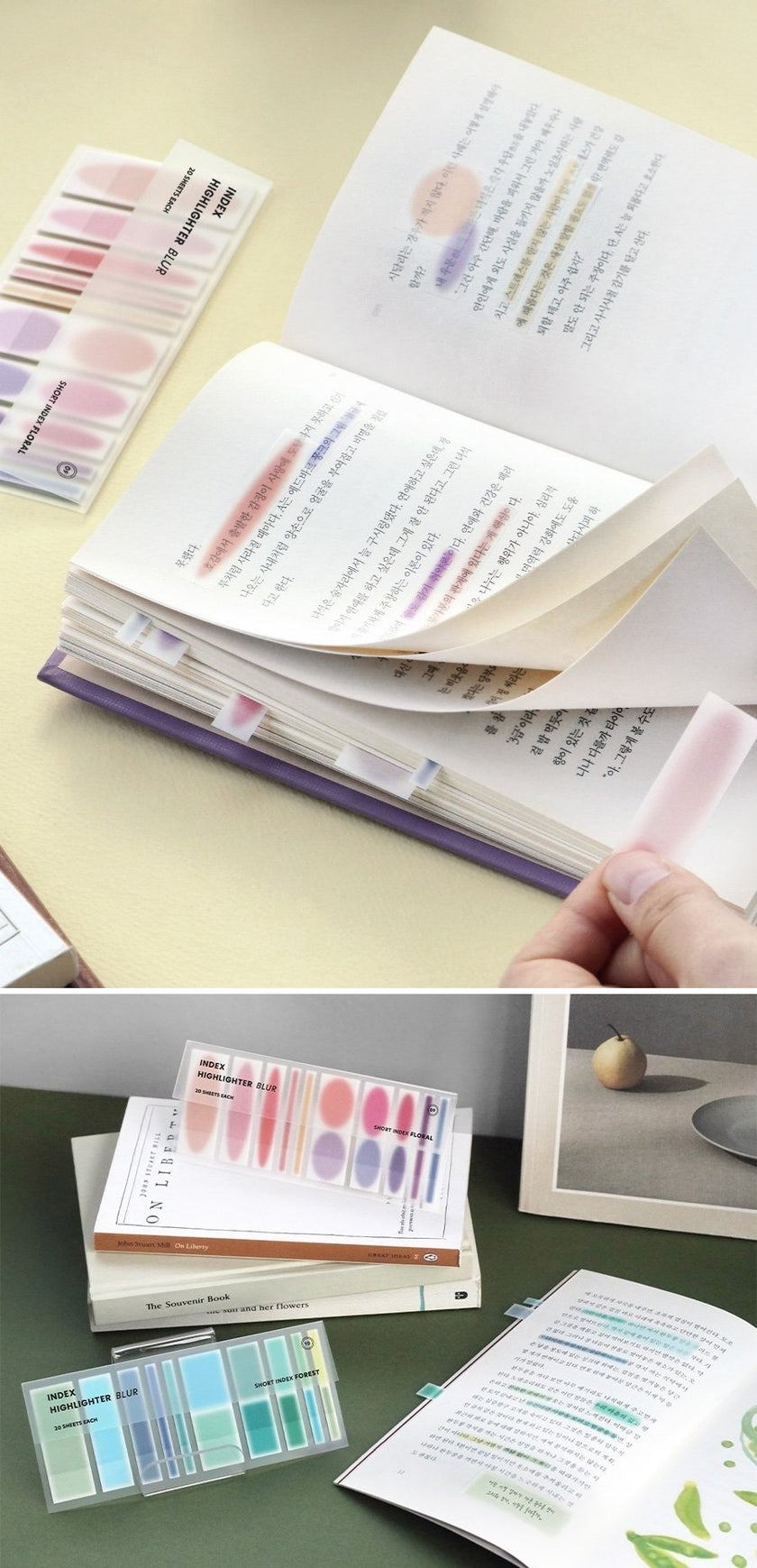 Index Short Highlighter Blur Sticky Notes [2types] – dubudumo