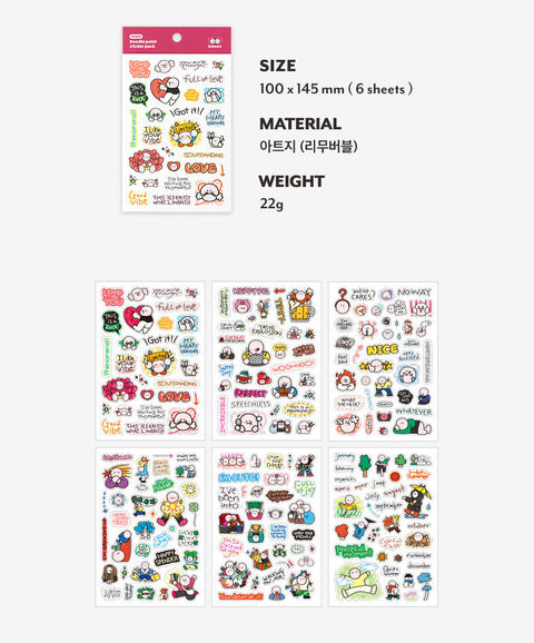 Simpler Doodle Point Sticker Pack | 6sheets