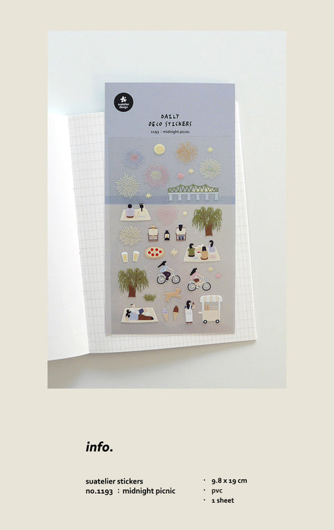 Planner Stickers [1193 midnight picnic]
