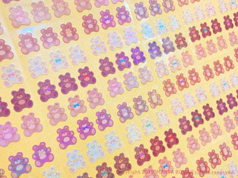 Twinkle Deco Sticker [Fluffy Bear Brown]