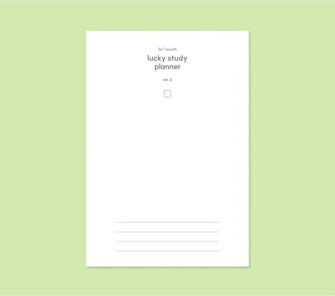 Lucky Study Planner for 1 month ver.2 [4types]
