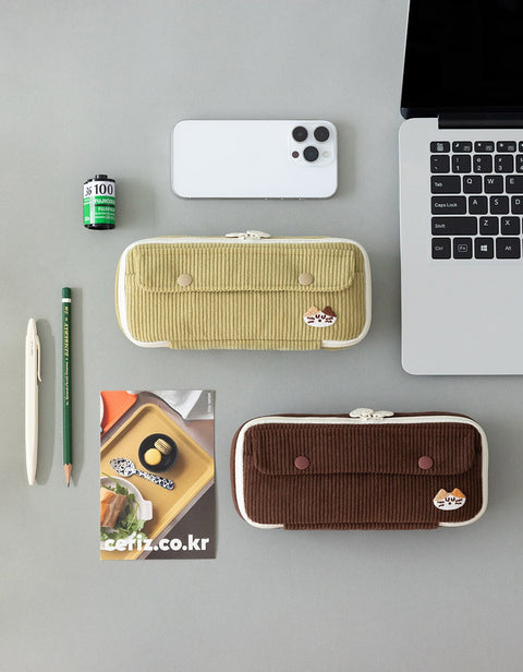 Brunch Brother Mogry Corduroy Pencil Case [6colors] | Pen Pouch