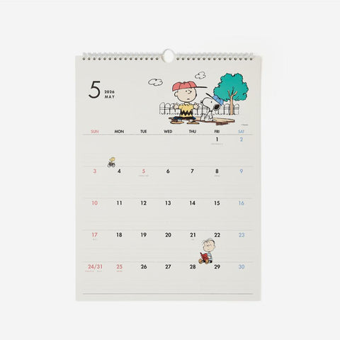2026 Peanuts Snoopy Wall Calendar