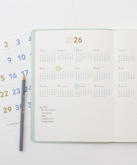 2026 Monthly Planner L B5 [7colors] | Notable Memory Large Monthly Diary