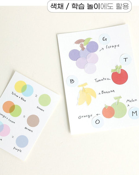 This & That Round Sticker Pack [4types] | 24sheets