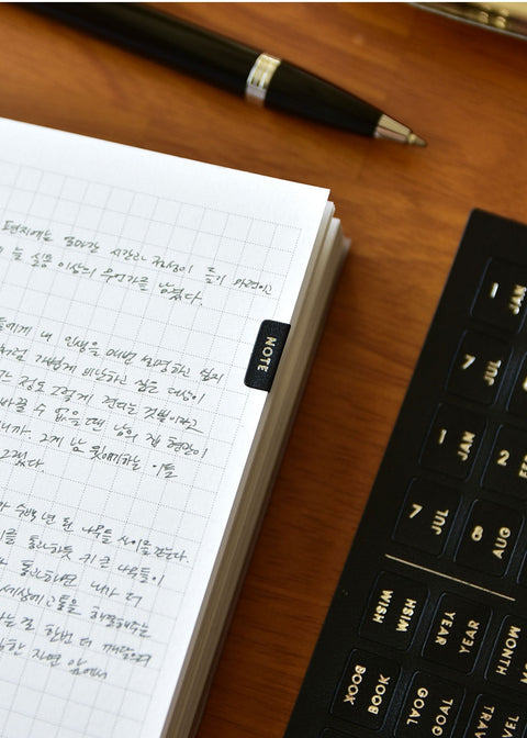 Inner Index Tab Sticker_Silver [8colors] | Leather Texture