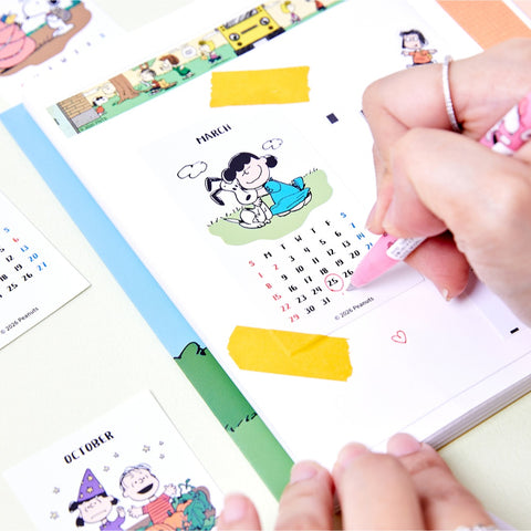 2026 Peanuts Snoopy Sticker Calendar