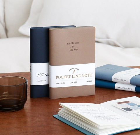 Official A6 Pocket Handy Line Notebook [4colors]