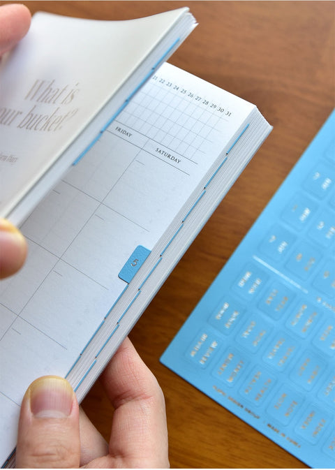 Inner Index Tab Sticker_Silver [8colors] | Leather Texture