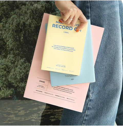 2026 Record On Weekly Planner B6 [4colors]