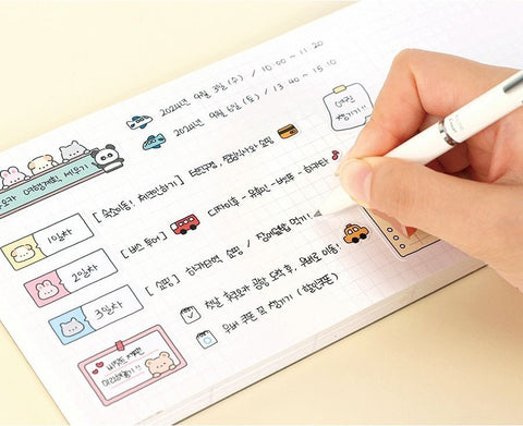 Cute Animal Friends Memo Sticker Pack | 8sheets