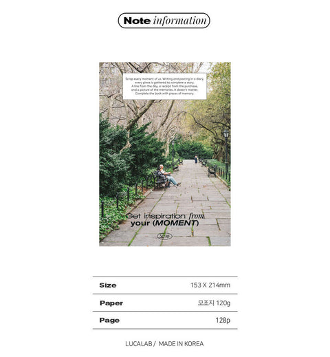 Scrap the Moment Notebook [3types] | Grid Line Blank