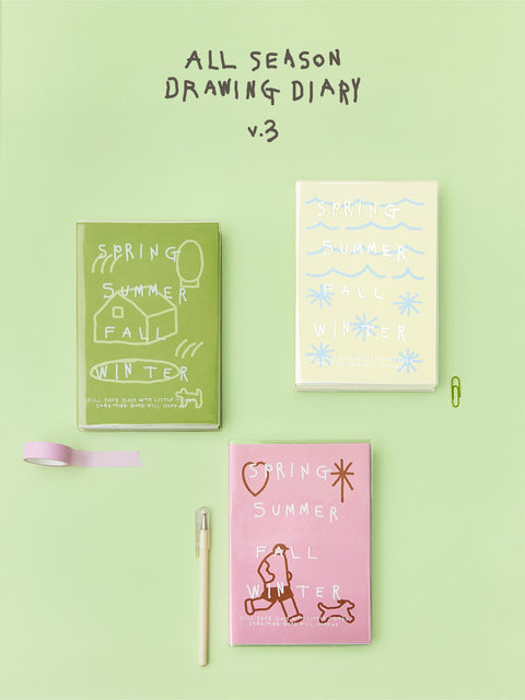 Little Things All Season Drawing Daily Diary ver.3 [3colors]