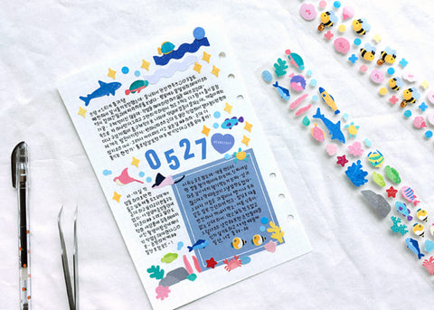 Elongated Seal Stickers E [10types]