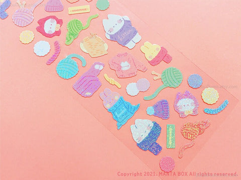 Twinkle Deco Sticker [Knitting Kitty]
