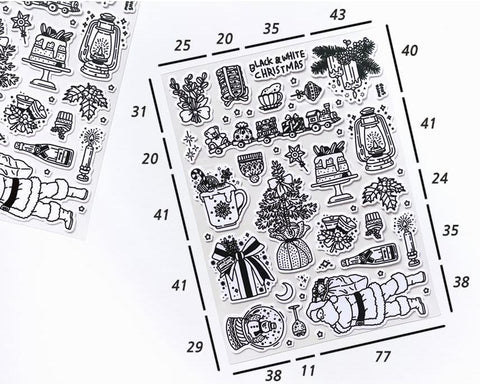 Christmas Line Seal Sticker | Deco Sticker