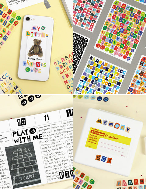 Color Recipe Alphabet Sticker [10types]