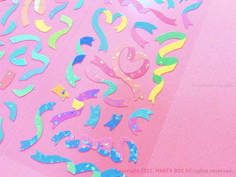 Twinkle Deco Sticker [Ribbon Confetti]