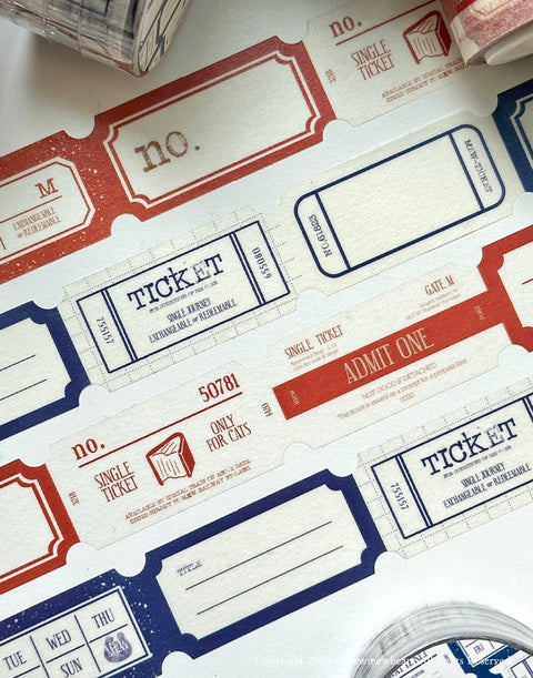 DIY-Cut Ticket Masking Tape [2colors]