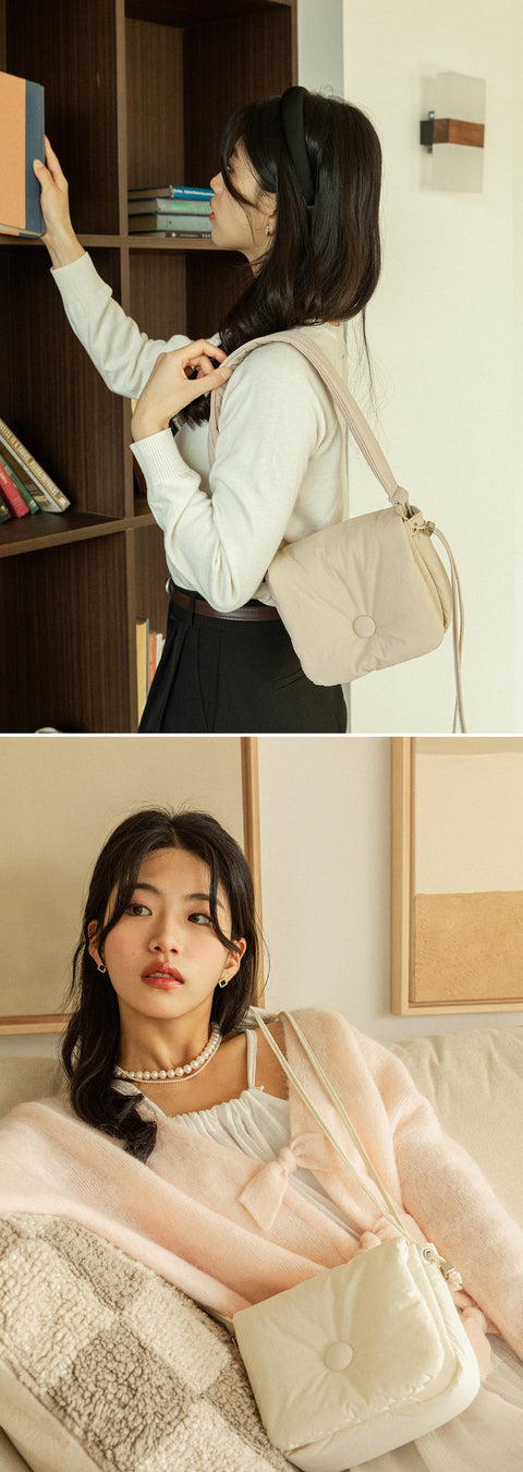 PUFFY SHOULDER & CROSS Bag [4colors] | Tote Bag