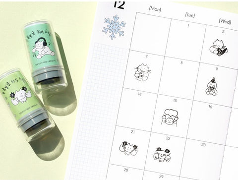 Round and round Diary Deco Stamp [20types]