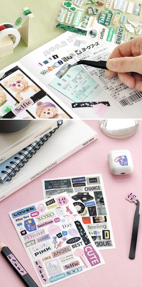 Magazine Collage Sticker Pack | 6sheets