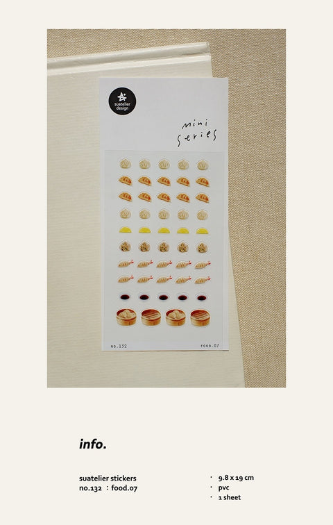 Planner Sticker [132 food.07] | dim sum, dumpling