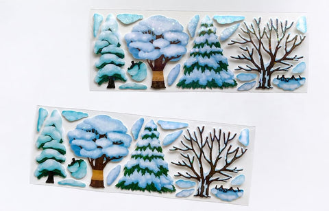 Big Tree Covered with Snow Seal Sticker | Deco Sticker