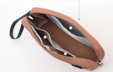 Multi Pocket Long Pouch v.2 [6colors] | Pen Pouch | Daily Pouch | Makeup Pouch