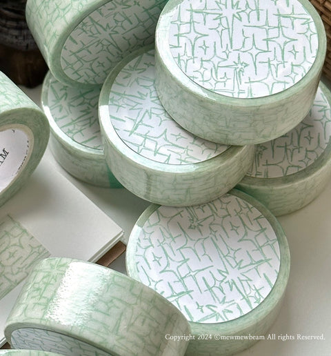 Yellow Green Glitter Masking Tape