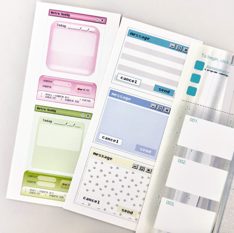Retro Digital Memo Sticker Pack