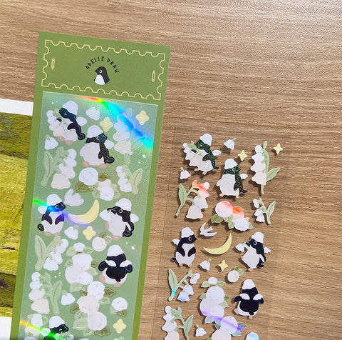 Seal Sticker [Baby Penguin Lily of the valley]