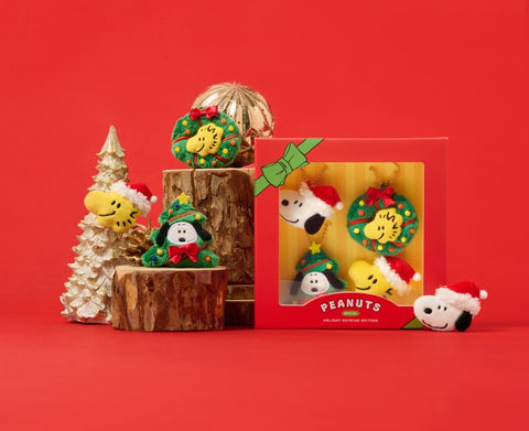 Peanuts Snoopy Holiday Key Ring 4types SET | Christmas, Woodstock, Snoopy | Tree Objet | Ornament