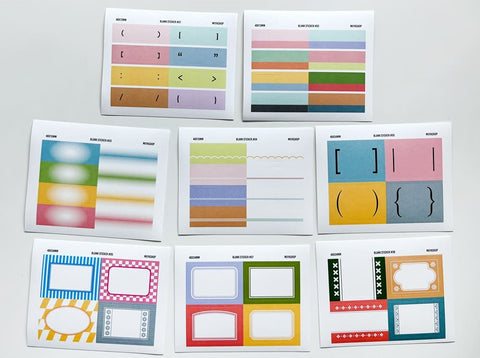 Blank Deco Sticker Pack | 16sheets