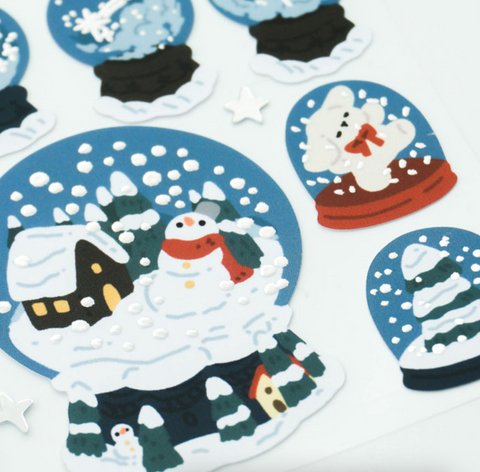 Christmas Snowball Seal Sticker