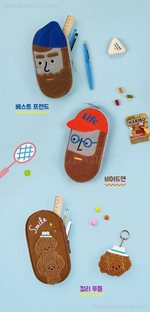 Beard Man Pencil Case [2types] | Pen Pouch