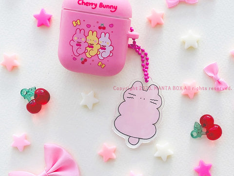 Flat Rabbit Acrylic Diary Charm | Bunny Key Rings