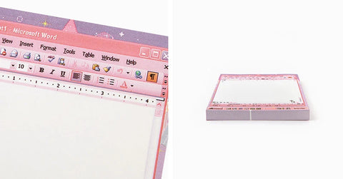 Moonlight Word Pink Memo Pad L