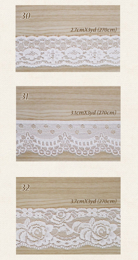 Cotton Lace Adhesive Tape [3types] 30-32 | DIY Tape