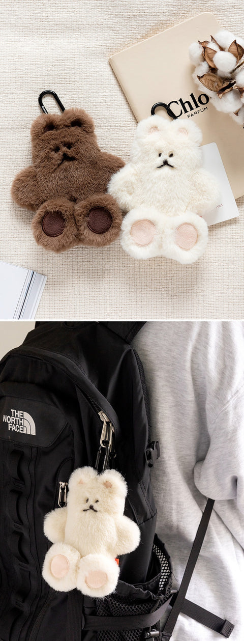 DONATDONAT Bear Fur Pouch [2colors] | AirPods Pouch