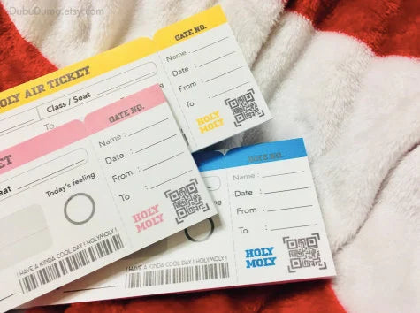 AIR TICKET Memo Pad [Yellow] | Airline Ticket Notepad