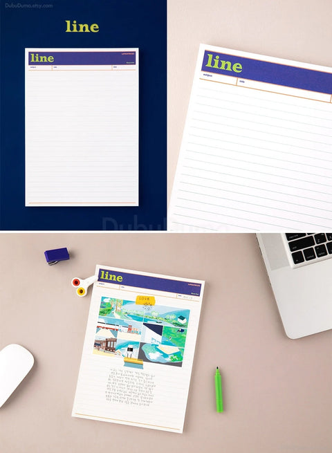 LIFE&PIECES B5 Memo Pad [5types] | Study Notepad | Grid, Half, Layout