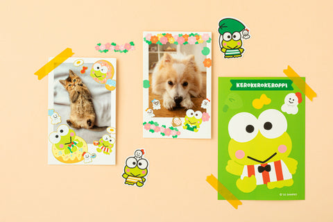 Sanrio KEROKEROKEROPPI Paper File & Sticker Pack