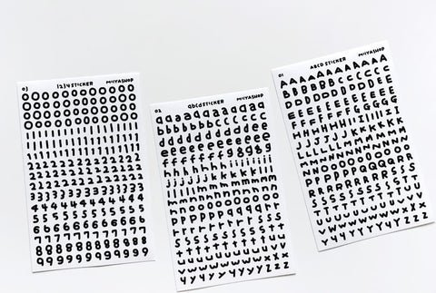 Uncut Sticker [Chubby Handwriting Alphabet] | Deco Sticker