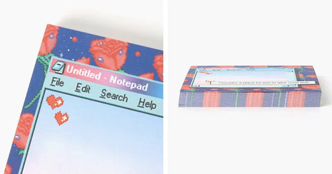 Moonlight Retro Rose Night Memo Pad