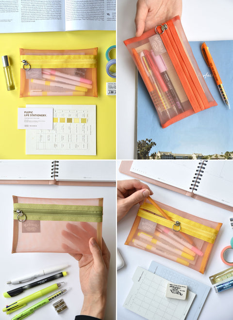 Refresh Pencil Pocket Pouch [4colors] | Ultra-lightweight Mesh Pencil Case